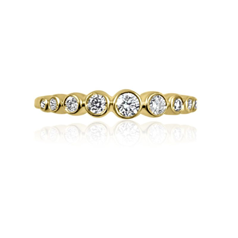 14K Yellow Gold & Diamond Bezel Rings