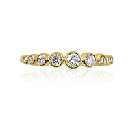 14K Yellow Gold & Diamond Bezel Rings