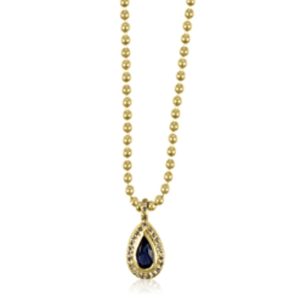 Blue sapphire gold on sale necklace