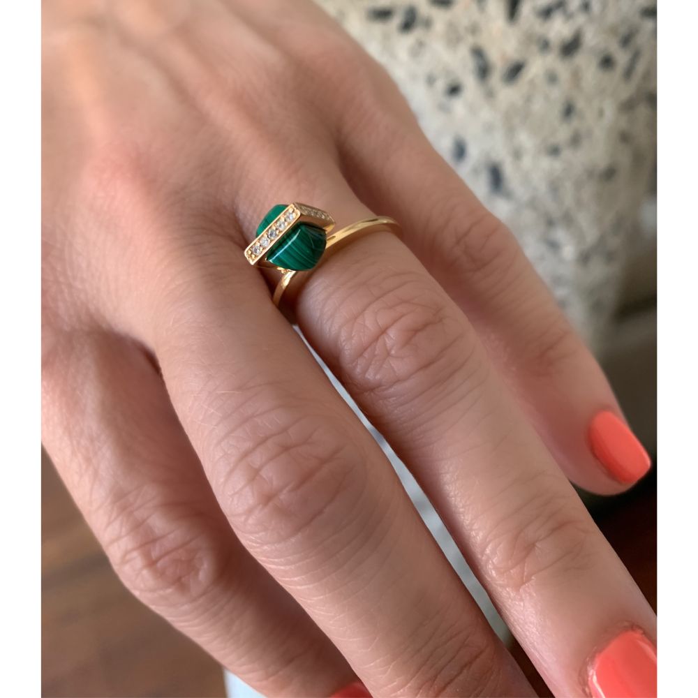 Malachite Ring, Green Stone Ring, Malachite Jewelry, Gold Men Signet Ring,  Gemstone Ring, 14K Gold Signet Ring, Fathers Day Gift, Pinky Ring - Etsy