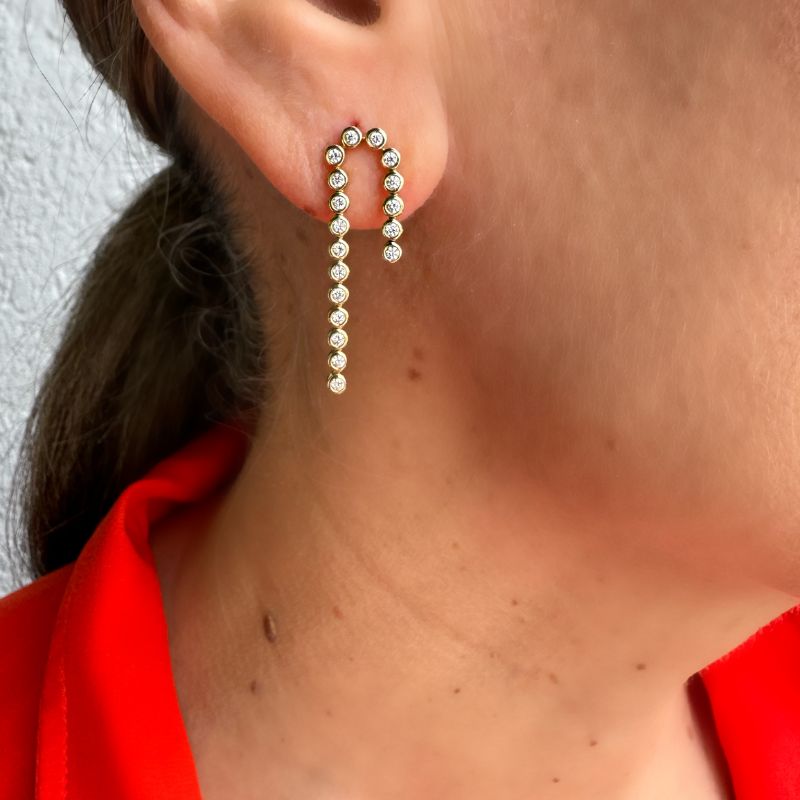 Aretes de esmeralda y diamantes