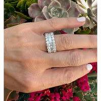 14K White Gold with Diamond Baguette Rings