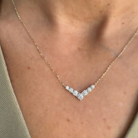 Diamond Arrow Pendant with 14K Yellow Gold Necklaces