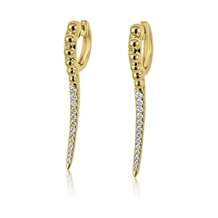 Aretes de esmeralda y diamantes