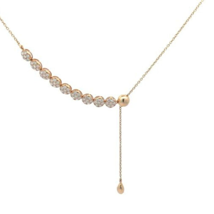 14K Yellow Gold & Diamonds Lariat Necklace