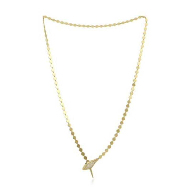 14K Yellow Gold & Diamonds Snake Lariat Necklace