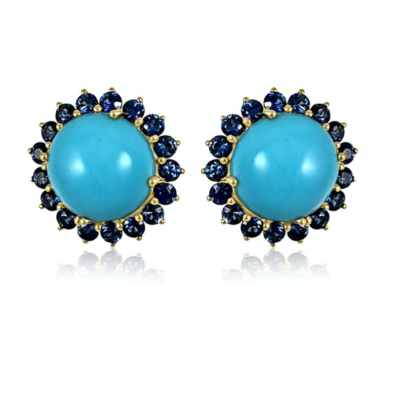 Sleeping Beauty Turquoise Stud Earrings