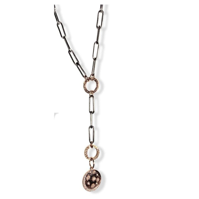 14K Rose Gold & Diamond Moon & Stars Necklace