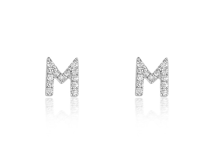 14K White, Yellow or Rose Gold Single or Pair Earrings with Diamonds