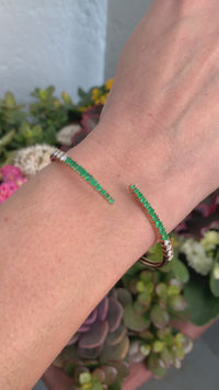 Cuff Bracelet, Emerald