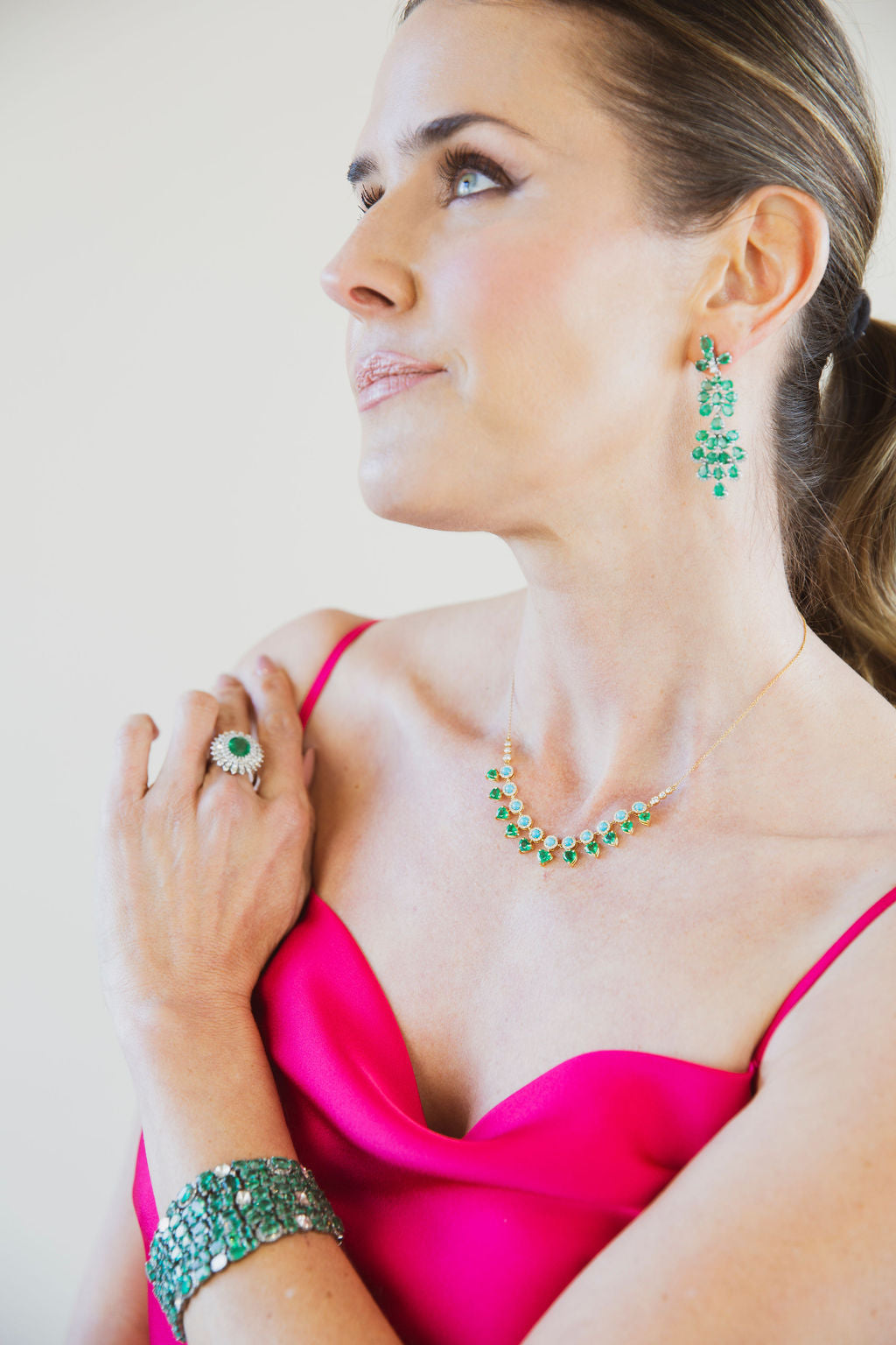 Beautiful Emerald Dangle Earrings | B-285-SP-22-17 | Cilory.com