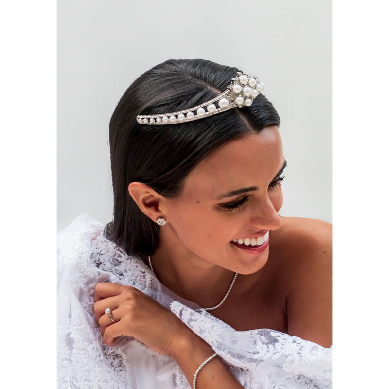 TIARA with Pearls & White Topaz - Adriana Fine Jewelry